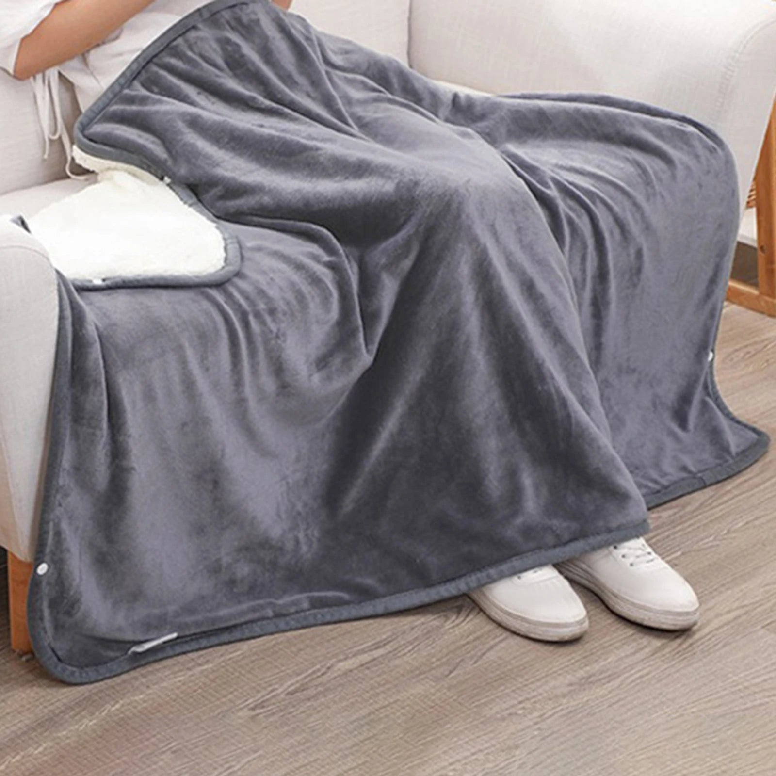 Electric Throw Blanket Machine Washable USB Heated Soft Flannel Winter Warmer Fast Heating for Traveling Hiking Home Couch