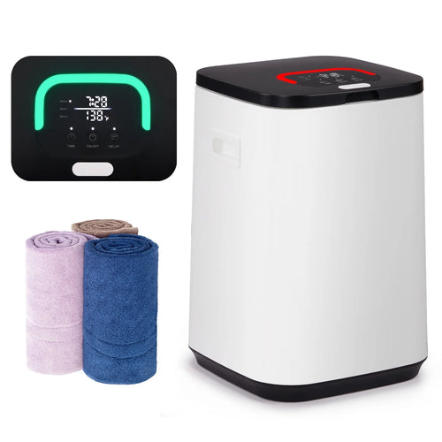 Towel Warmer Bucket Style, Large Towel Heater with Adjustable Timer, 24H Delayed Appointment, Fragrance Holder, Auto Shut Off, Fits up to Two Oversized Towels for Bathroom, Hot Tub, Spa